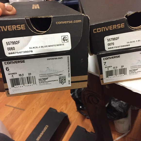 Women’s converse CTas OX glacier blue white SZ 6 7 - Picture 5 of 5